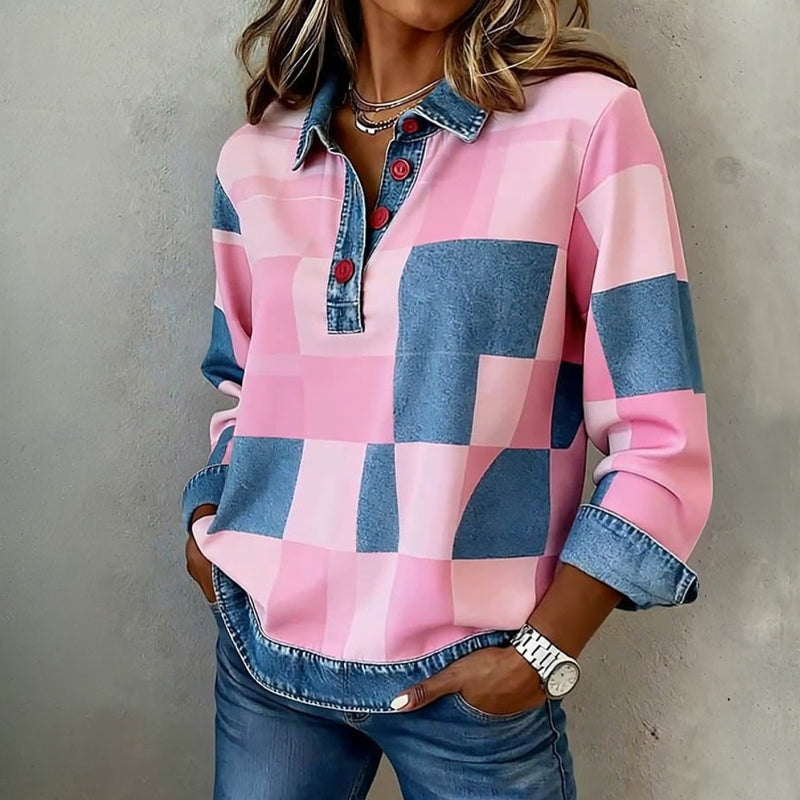 Tavessa Malina - Retro Karo Sweatshirt