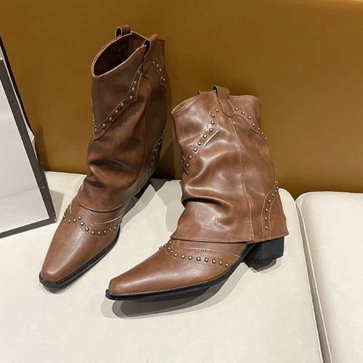 Valentina | Markante Western-Stiefel Mit Nieten Für Damen
