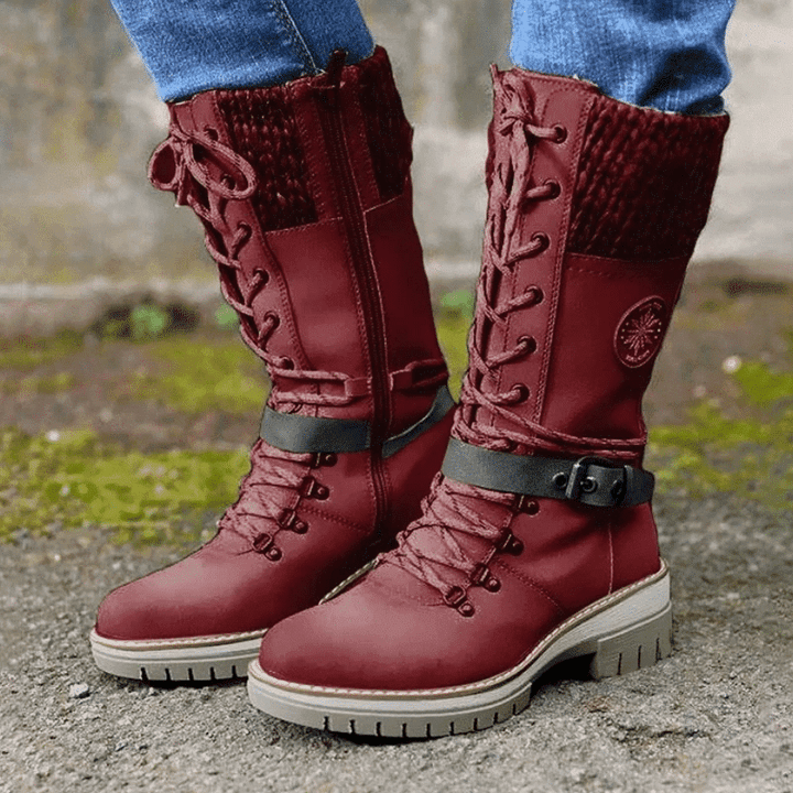 FrostLuxe™ - Wasserdichte hohe Schnürstiefel