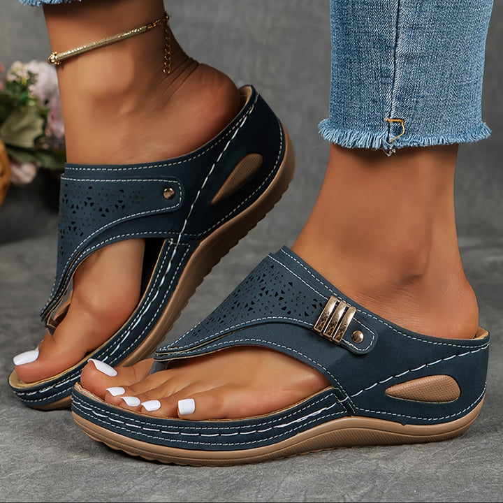 Cadiz – Komfortable Wedgesandalen mit elastischem Riemen