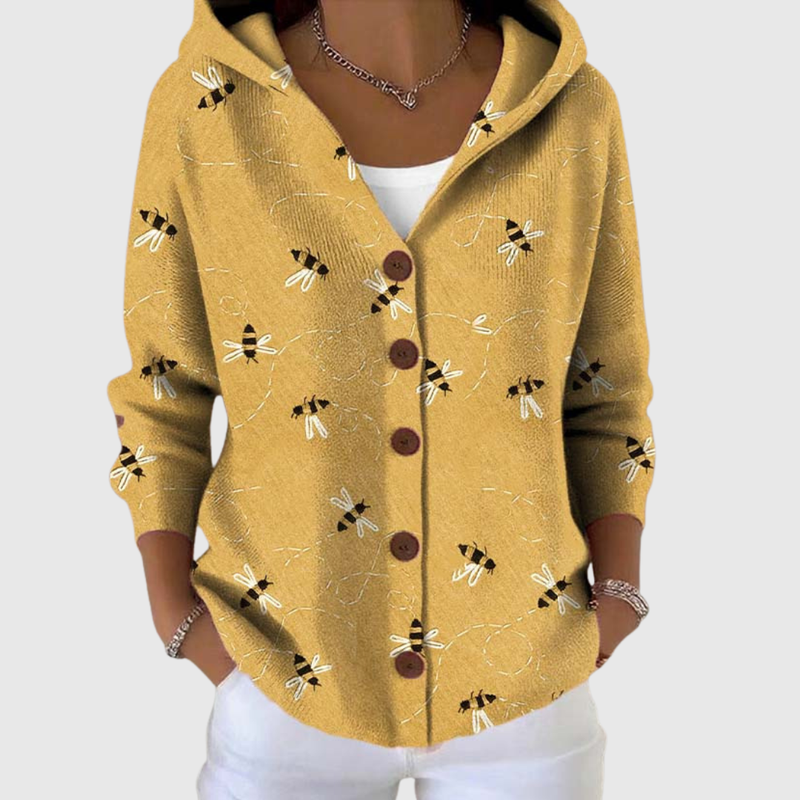Strickjacke mit Kapuze