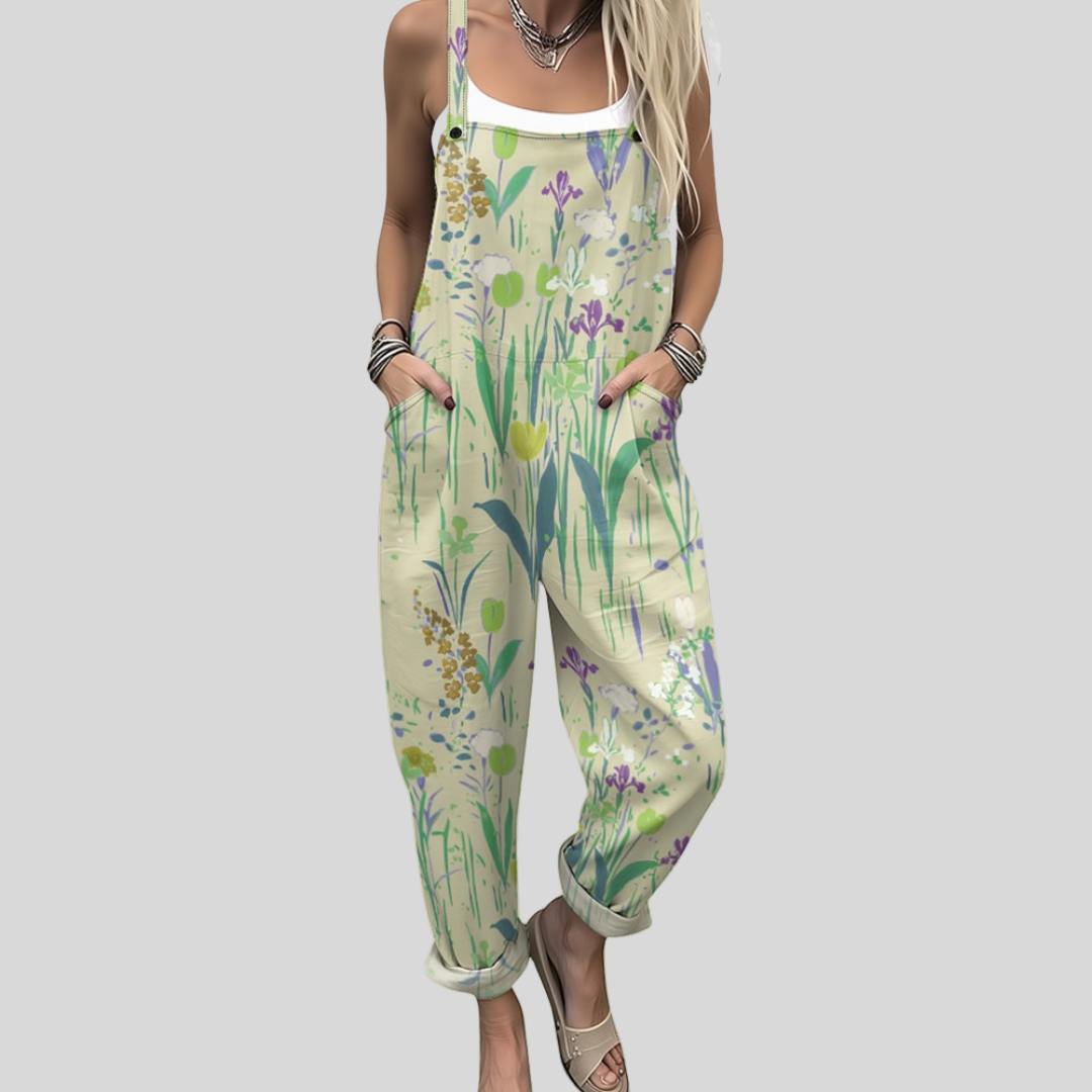 Latzhose mit Wiesenblumen
