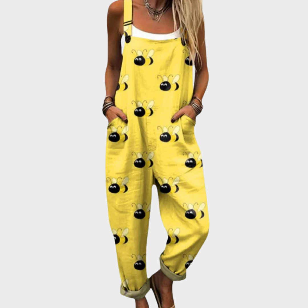 Gelbe Latzhose mit Bienen
