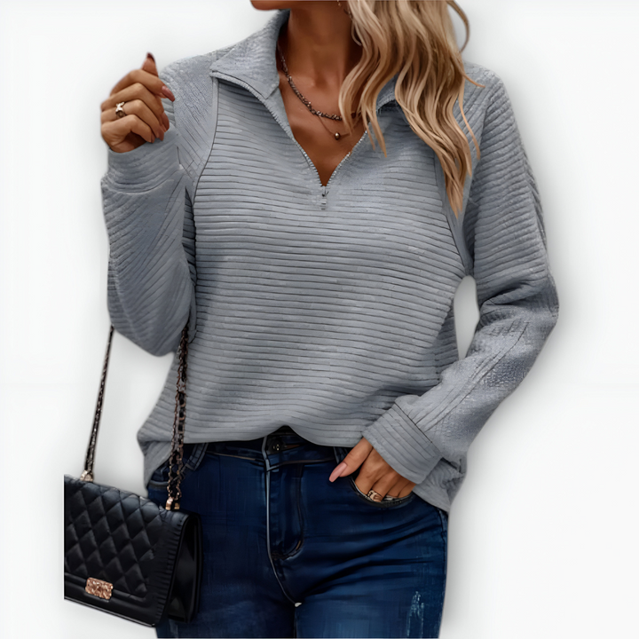 Tavessa Bruna – Stilvoller Halbzipper-Pullover
