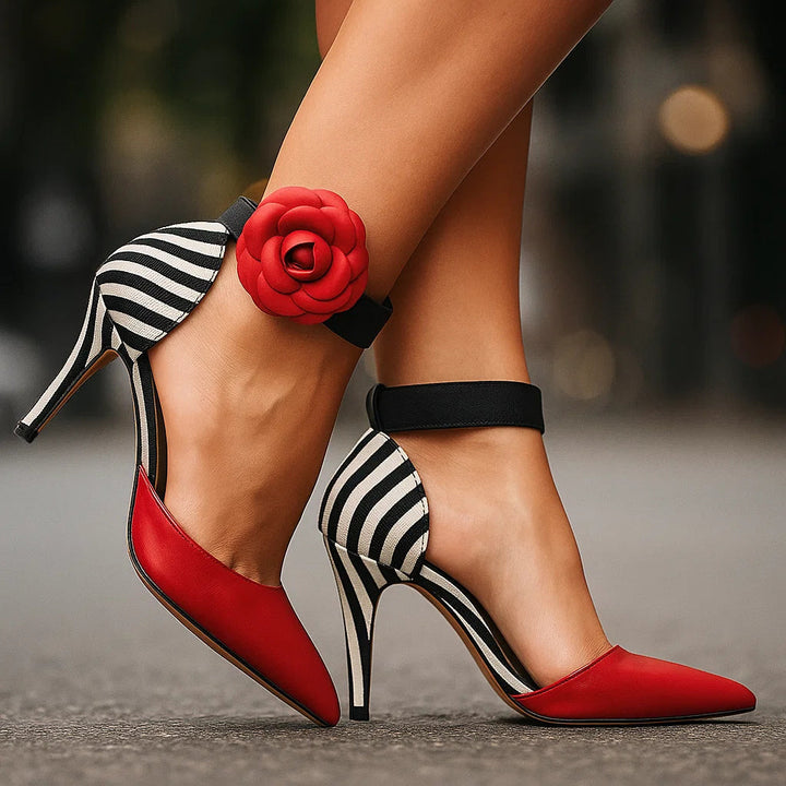 Angela | Elegante Blumen-High Heels für Damen
