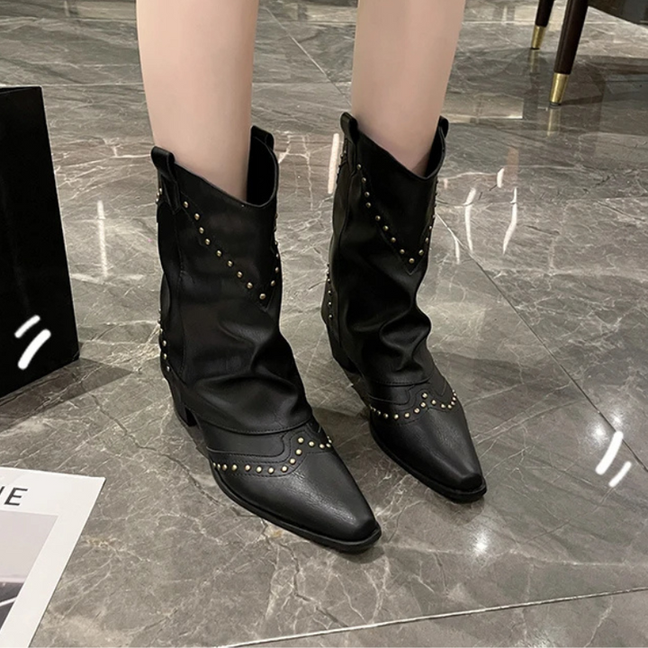 Valentina | Markante Western-Stiefel Mit Nieten Für Damen