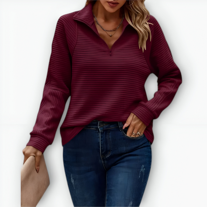 Tavessa Bruna – Stilvoller Halbzipper-Pullover
