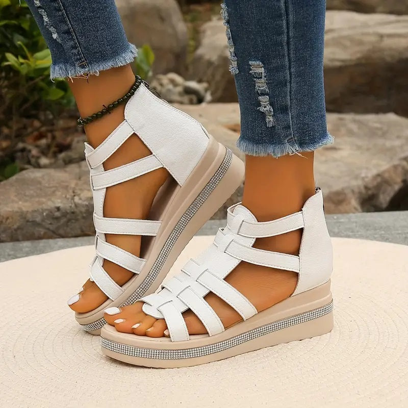 ROSE - Elegante Keilabsatz-Sandalen