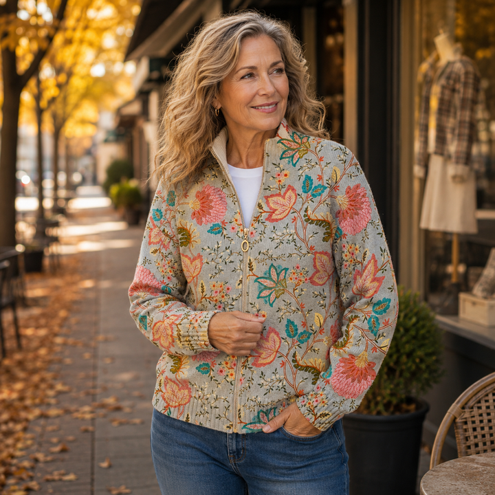 Erika™ | Vintage-Blumen Cardigan
