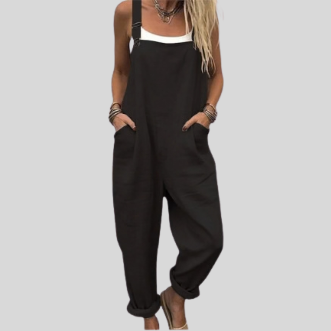 Klassische Latzhose Schwarz