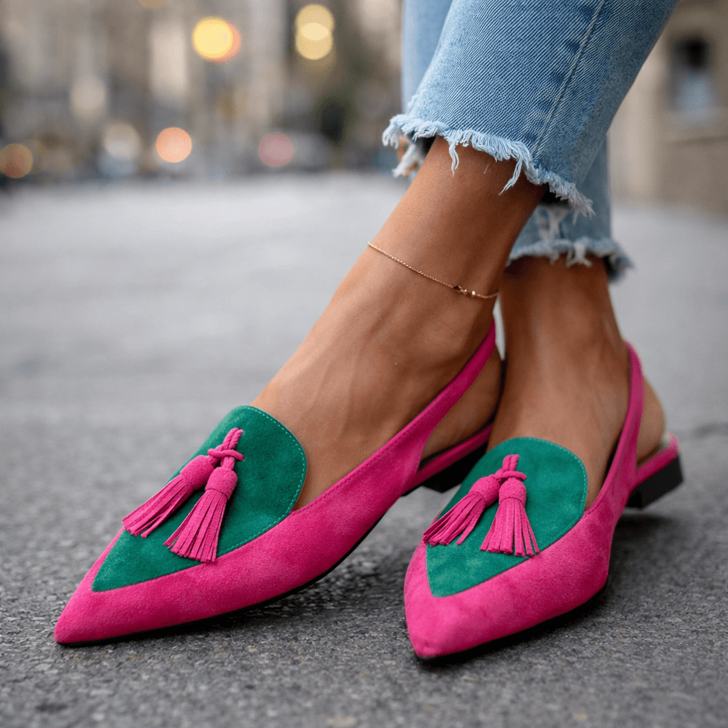 Lorena - Damen Sandalen mit Riemen und Quasten