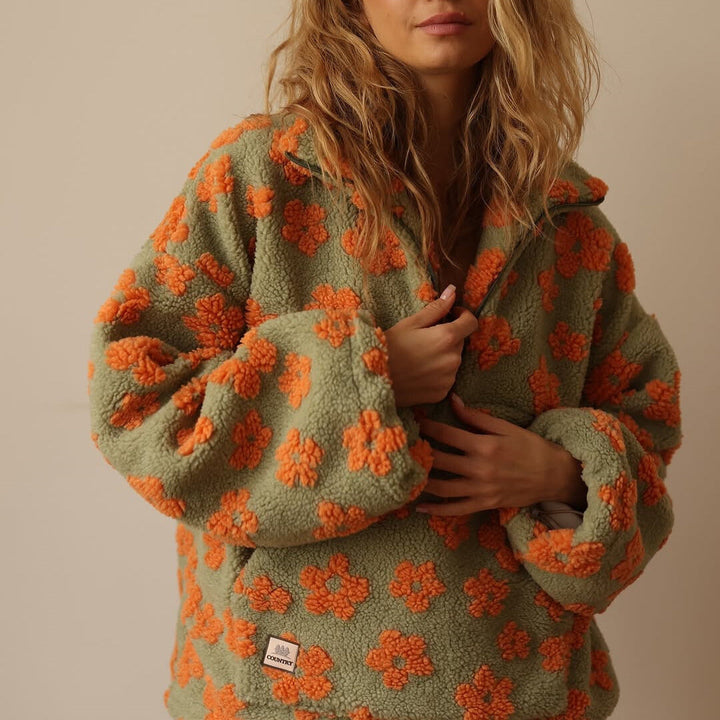 Tavessa Daisy – Floral-Muster Fleece-Pullover