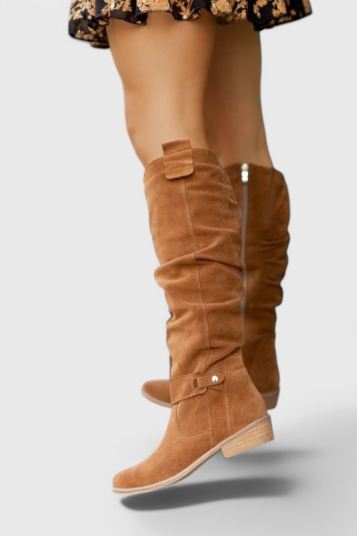 Marie | Elegante Und Stilvolle Retro Kniestiefel Für Damen