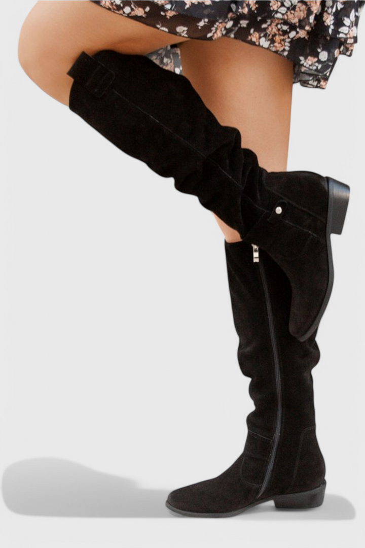Marie | Elegante Und Stilvolle Retro Kniestiefel Für Damen