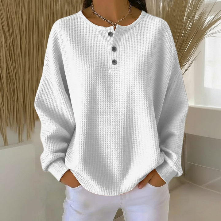 Petra | Strukturierter Waffelstrickpullover Für Damen