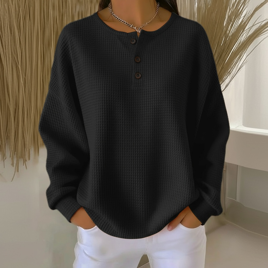 Petra | Strukturierter Waffelstrickpullover Für Damen
