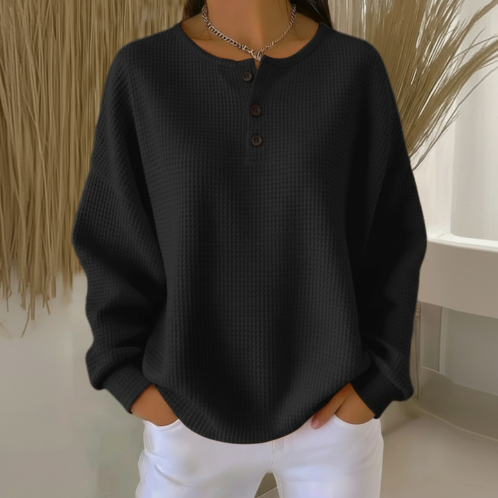 Petra | Strukturierter Waffelstrickpullover Für Damen