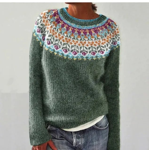 Hannah | Stilvoller Und Gemütlicher Retro-Streifenpullover Für Damen
