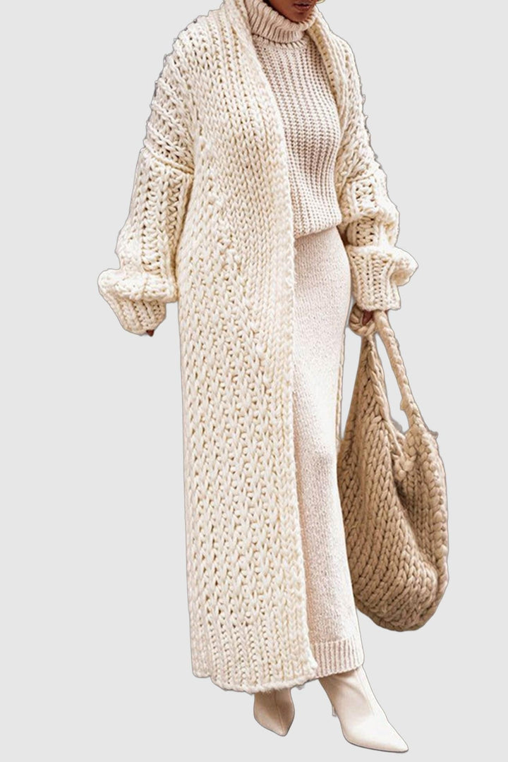 Johanna | Lange Grobstrick-Strickjacke Für Damen