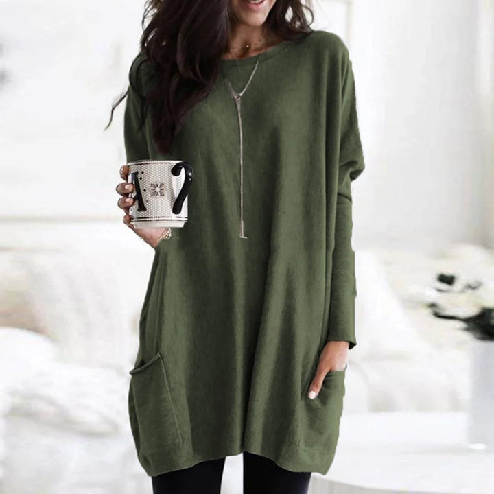 Sienna | Oversize Tunika-Pullover Mit Taschen Für Damen