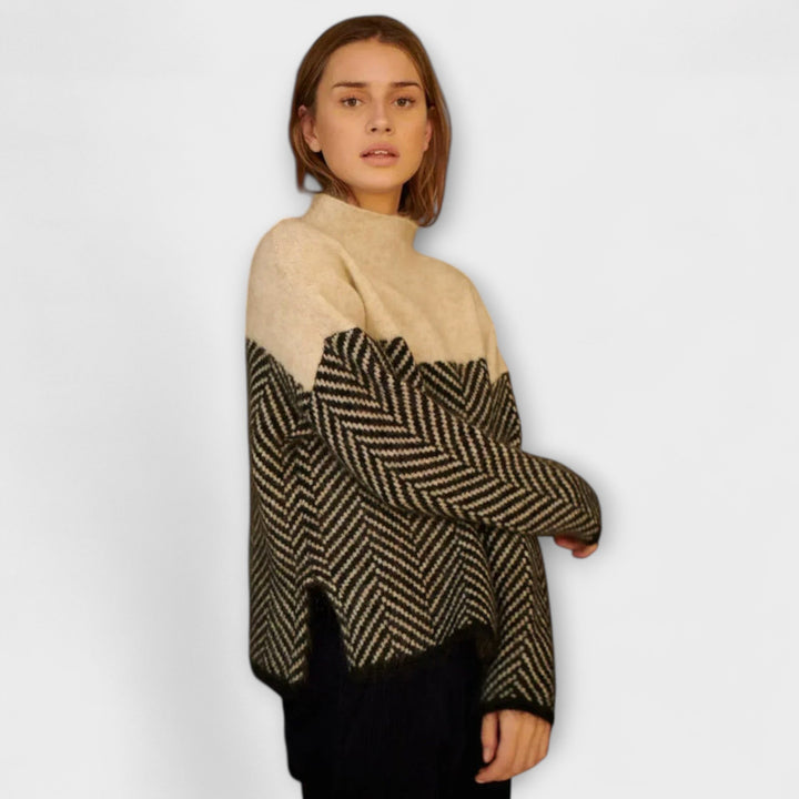Tavessa Cristiana – Grauer Hochkragenpullover