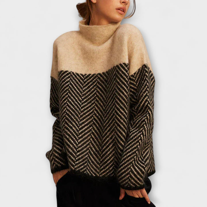 Tavessa Cristiana – Grauer Hochkragenpullover