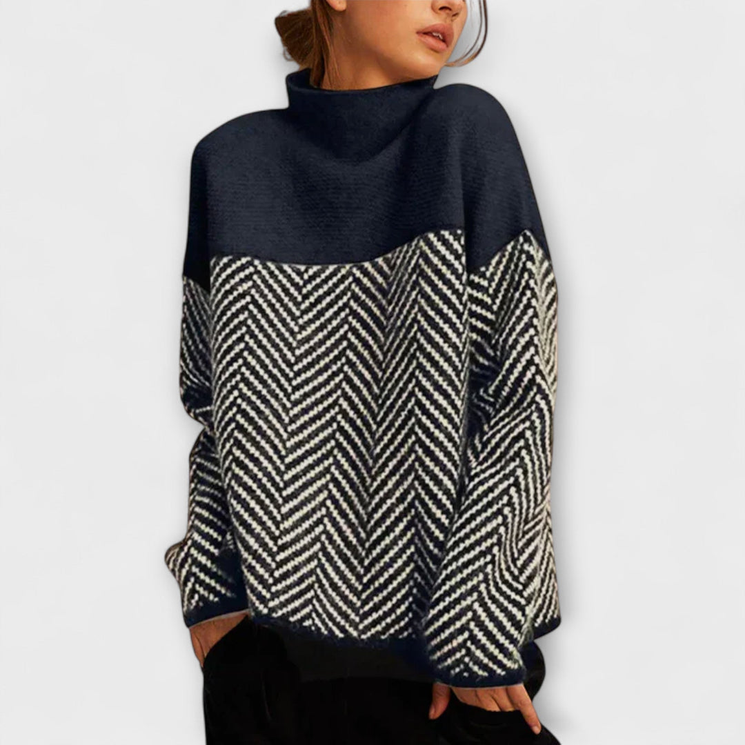 Tavessa Cristiana – Grauer Hochkragenpullover