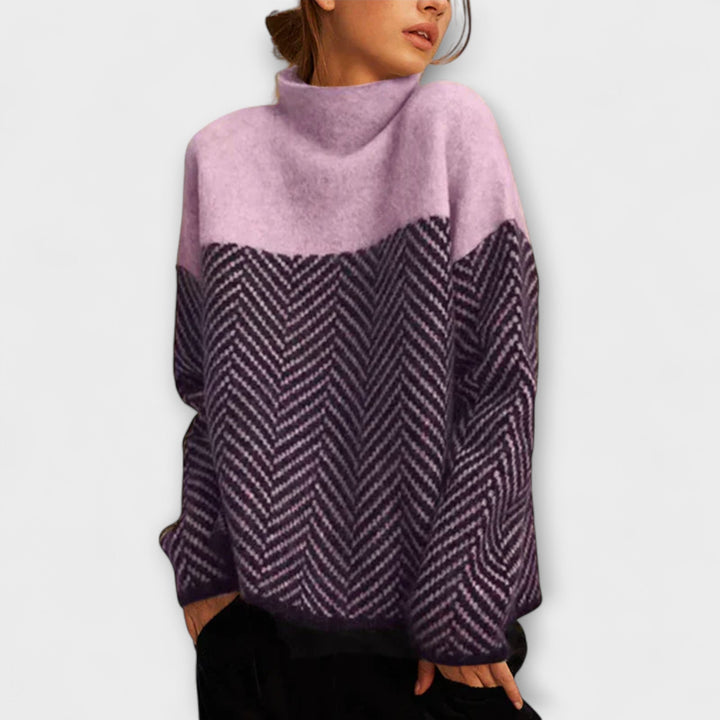 Tavessa Cristiana – Grauer Hochkragenpullover