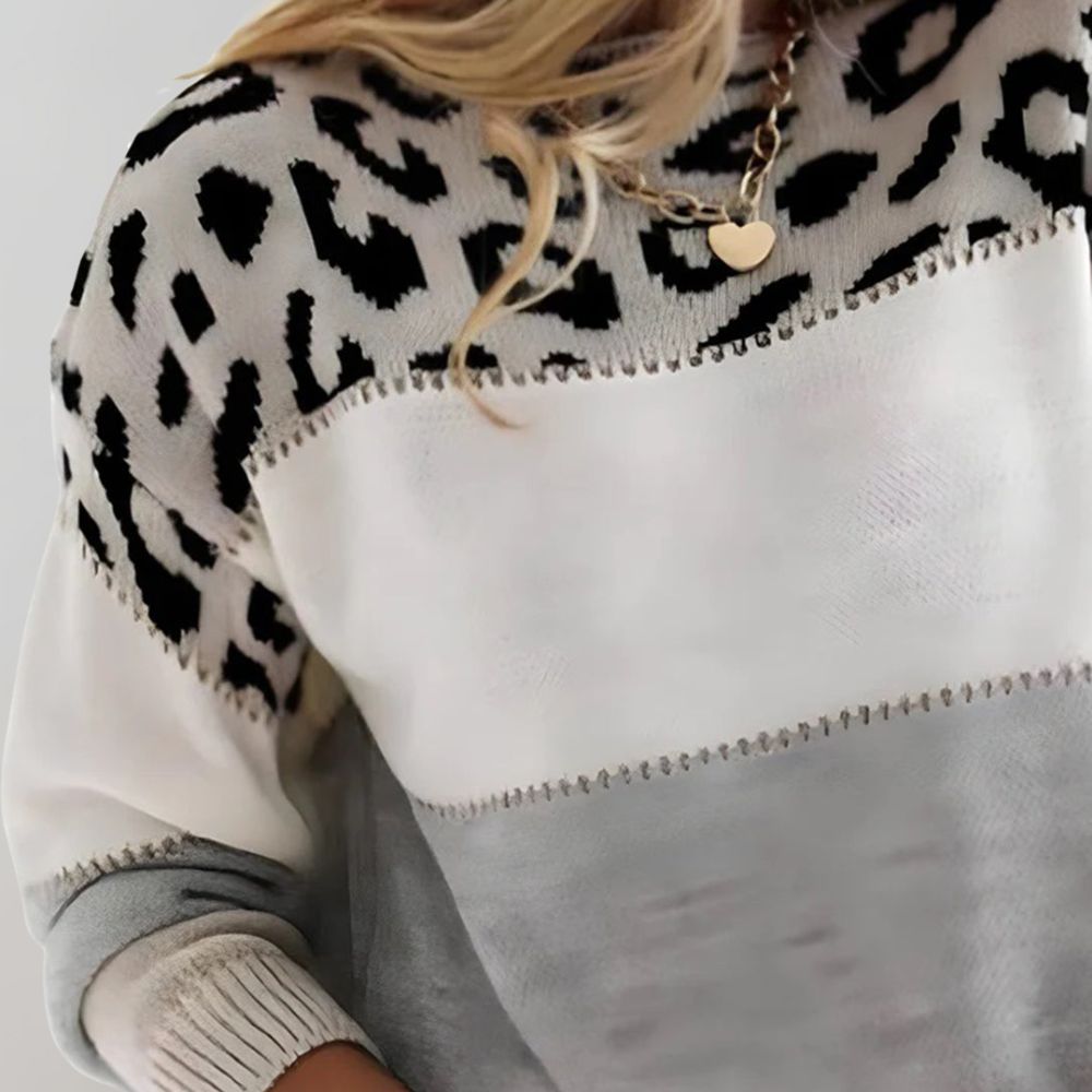 Tavessa Alice – Pullover mit Leopardenmuster