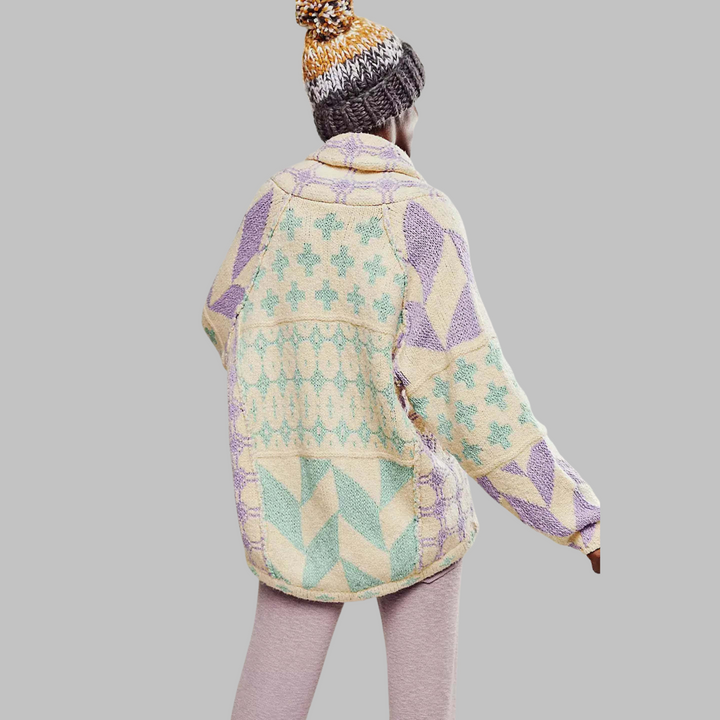 Melanie | Elegante Oversize-Strickjacke Mit Knopfleiste