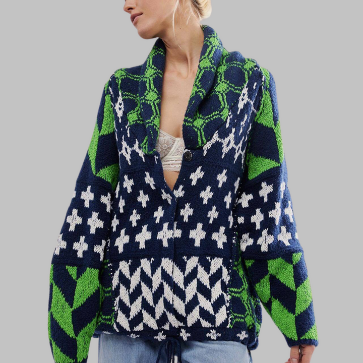 Melanie | Elegante Oversize-Strickjacke Mit Knopfleiste