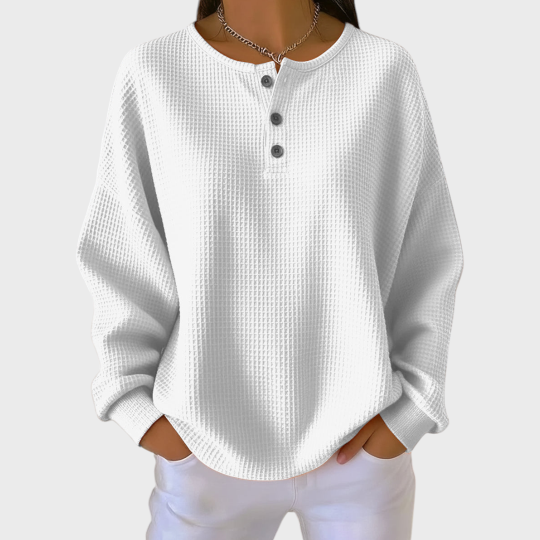 Ingeborg | Weicher Waffelstrick-Pullover
