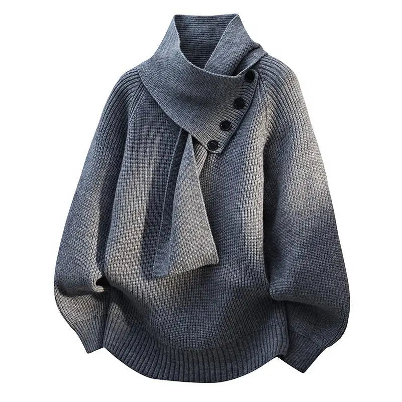 Clara | Eleganter Schal-Kragen Pullover Mit Kuscheliger Wärme