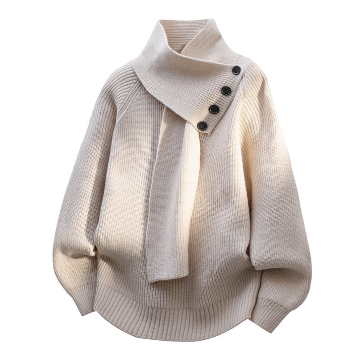 Clara | Eleganter Schal-Kragen Pullover Mit Kuscheliger Wärme