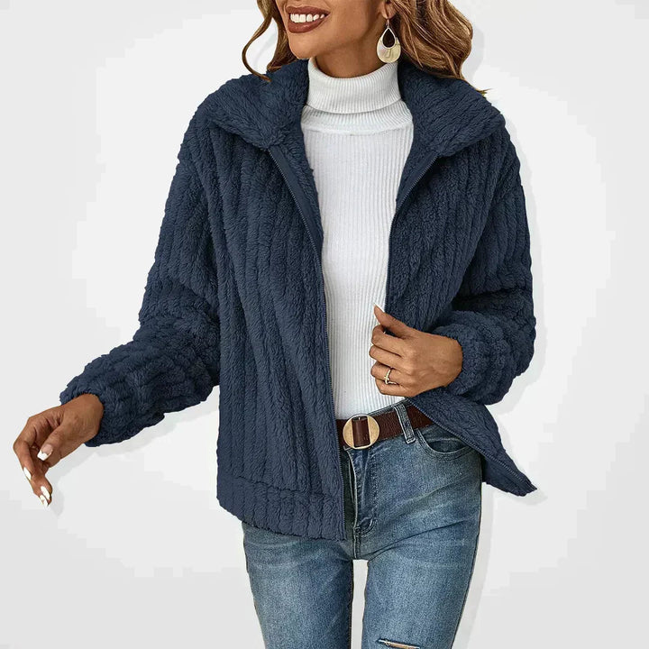 Emilia | Kuschelige Plüsch-Strickjacke Mit Eleganter Oversize-Passform