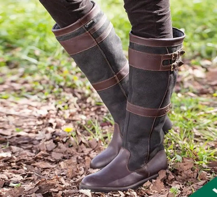 Amalia | Wasserdichte Kniehohe Lederstiefel Für Damen
