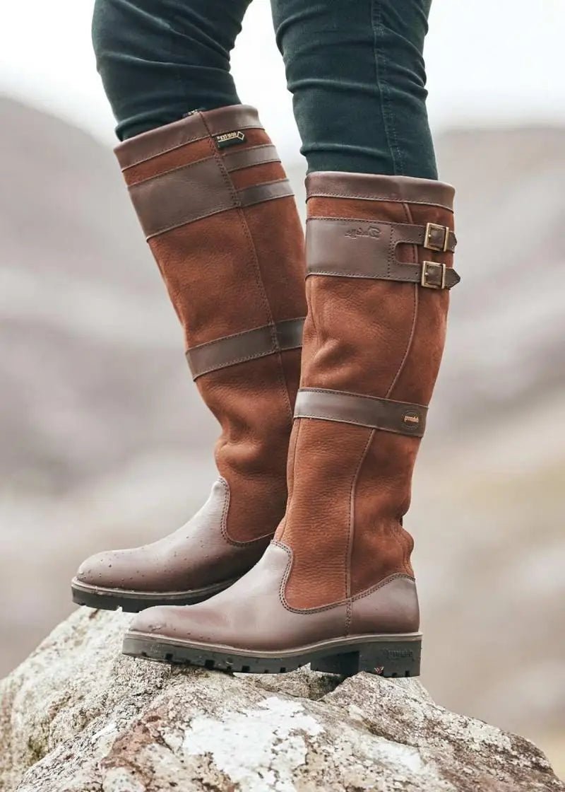 Amalia | Wasserdichte Kniehohe Lederstiefel Für Damen