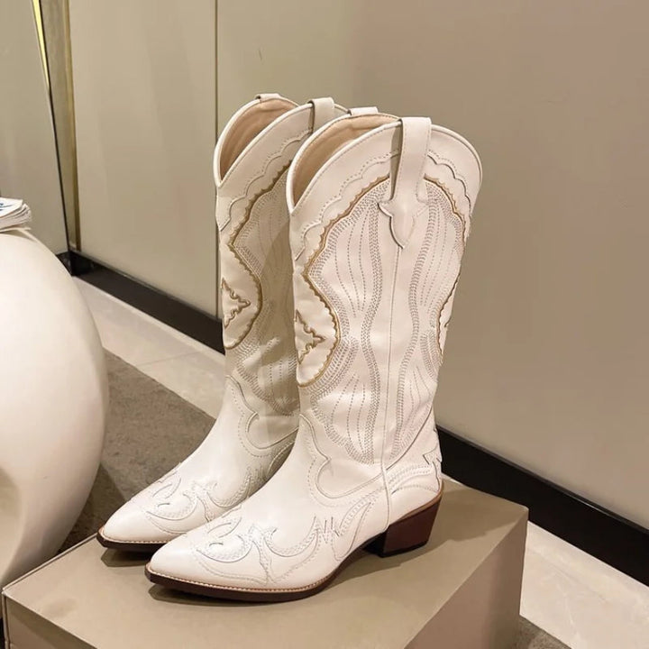 Amelie | Bequeme Damen-Cowboystiefel Im Modernen Western-Look