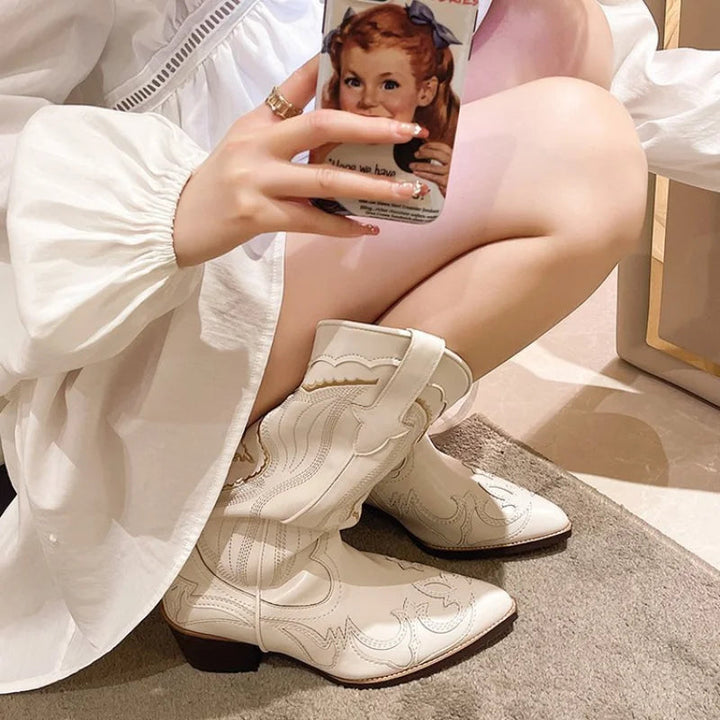 Amelie | Bequeme Damen-Cowboystiefel Im Modernen Western-Look