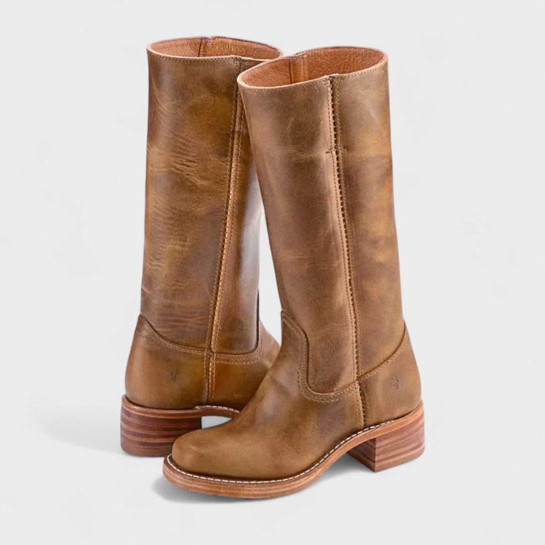 Theresa | Elegante Und Klassische Kniehohe Damenstiefel Im Reitstil
