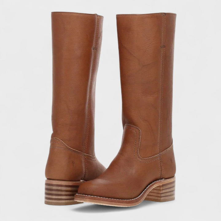 Theresa | Elegante Und Klassische Kniehohe Damenstiefel Im Reitstil