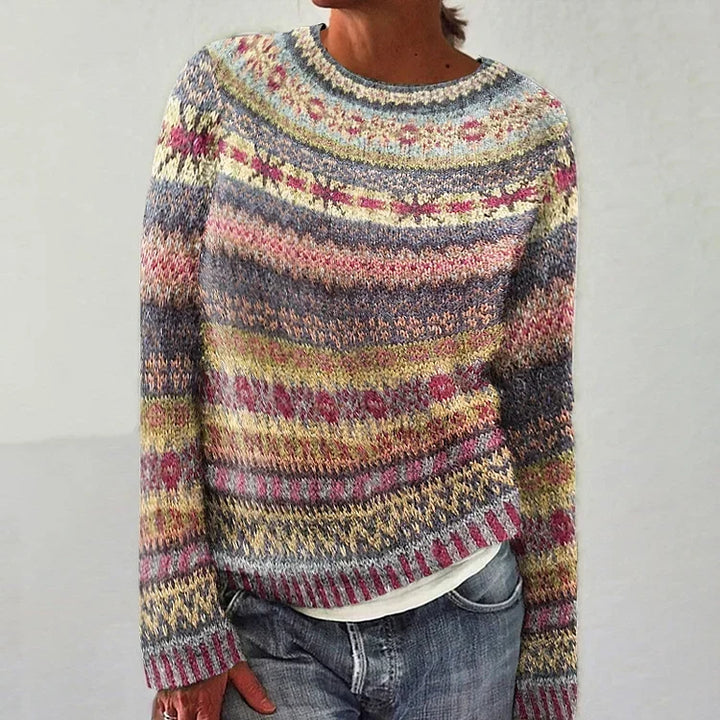 Anneliese™ | Norweger-Streifenmix Pullover