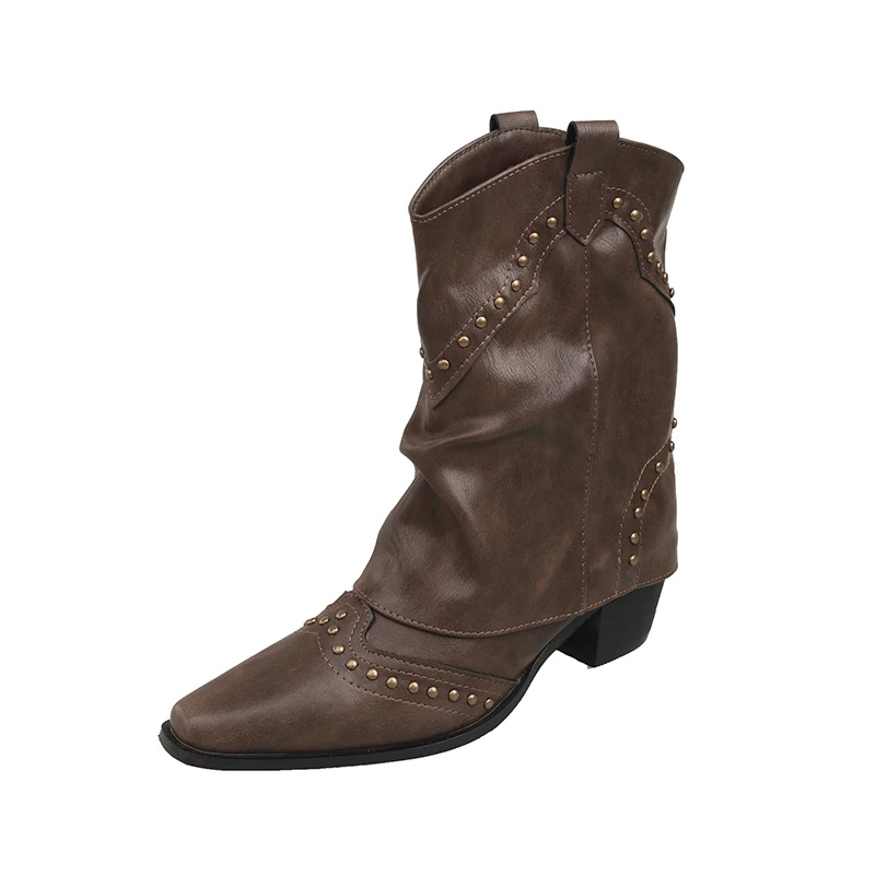 Sarah | Markante Cowboystiefel Mit Nieten Für Damen