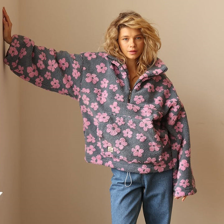 Tavessa Daisy – Floral-Muster Fleece-Pullover