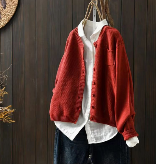 Charlotte | Elegante Oversize Strickjacke Mit Praktischen Taschen