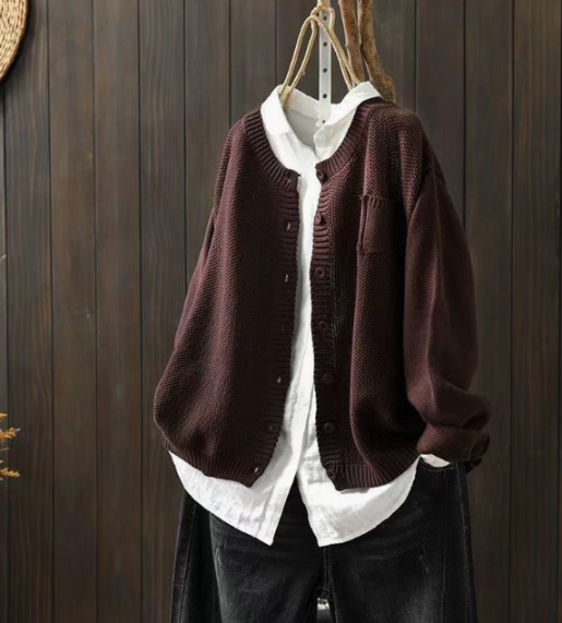 Charlotte | Elegante Oversize Strickjacke Mit Praktischen Taschen