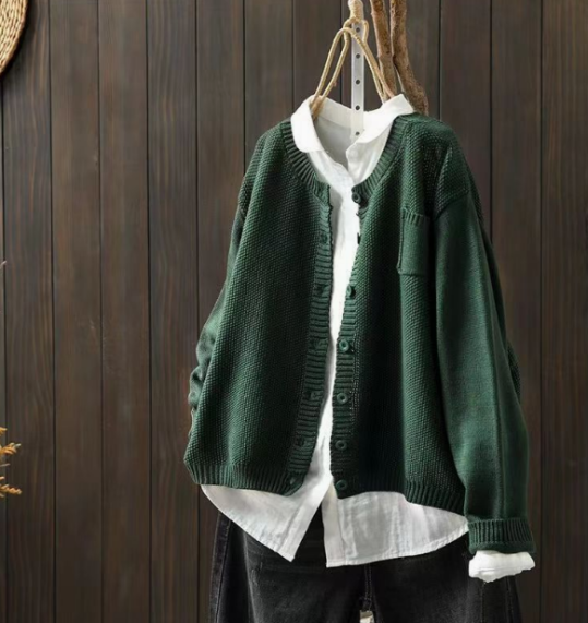 Charlotte | Elegante Oversize Strickjacke Mit Praktischen Taschen