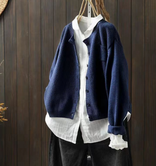 Charlotte | Elegante Oversize Strickjacke Mit Praktischen Taschen