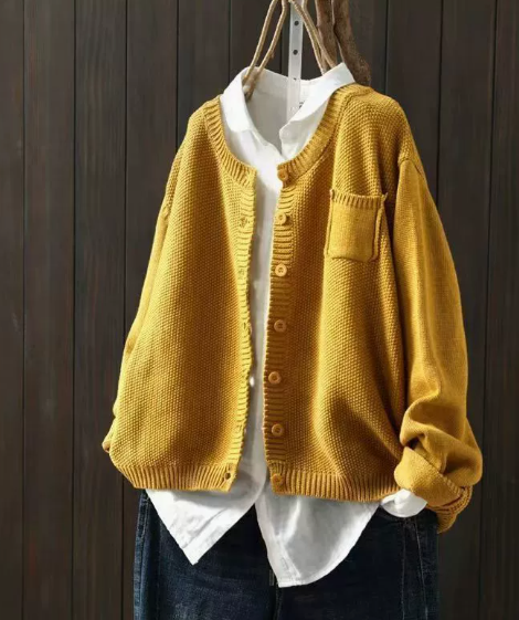 Charlotte | Elegante Oversize Strickjacke Mit Praktischen Taschen