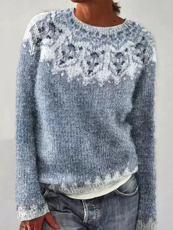 Lina | Retro Gestreifter Strickpullover Für Damen